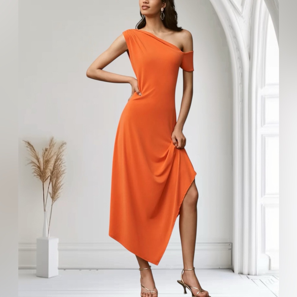 Anthropologie BHLDN One Shoulder Asymmetrical Dress